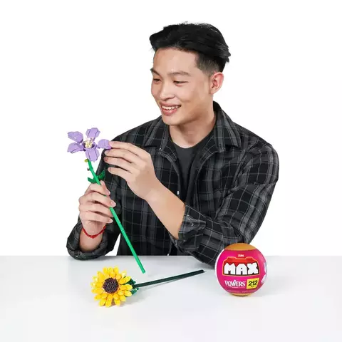 Blocos De Montar Max Premium Flowers Girassol 212 pçs 26002 Candide