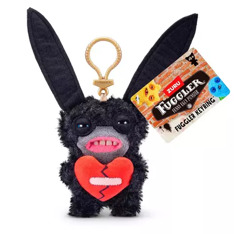 Pelúcia Chaveiro Fuggler Zuru Keyring 13cm Lord Long Ears Preto 27006 Candide