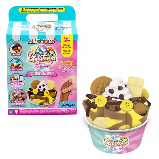 Kit Slime de Sorvete Slimy Gelateria Sorvete de Rolo Chocolate 36013 Candide