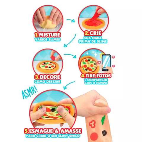 Kit de Slime de Pizza Slimy DIY Street Food Crush 36006 Candide