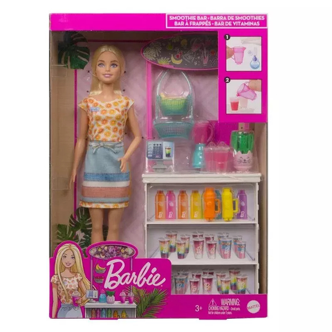 Boneca Barbie Bar De Vitaminas Smoothie Bar Mattel Grn75