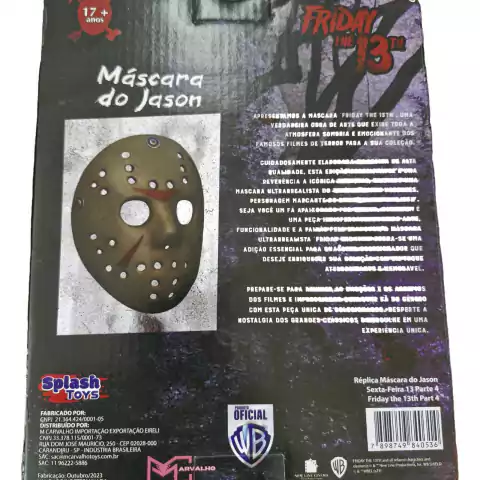 Máscara Do Jason Em Resina Friday The 13 Licenciado Warner Bros 0536 SplashToys