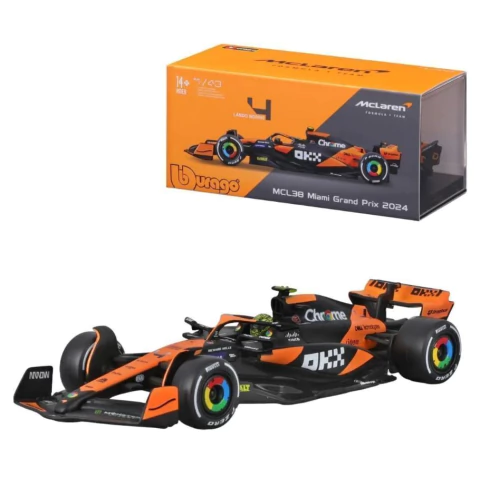 McLaren MCL38 Racing 4 L. Norris GP Miami 2024 1/43 Burago 38215