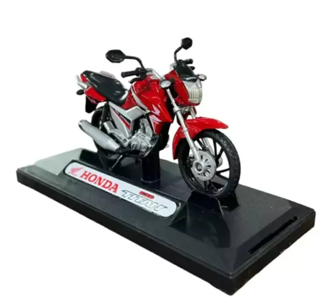 Miniatura Moto Honda CG Titan 160 2016 1/18 Azul California Cycle 71805