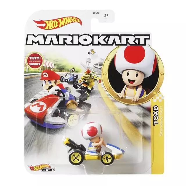 Carrinho Hot Wheels Mario Kart - Toad Standard Kart Gbg25 Mattel