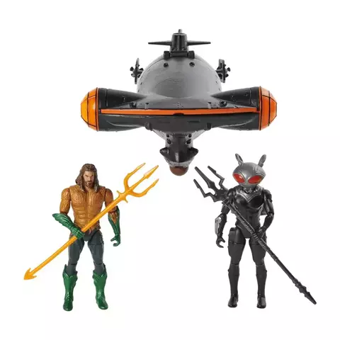 Boneco E Submarino Conjunto de Batalha Aquaman Vs Black Manta Sunny 3455
