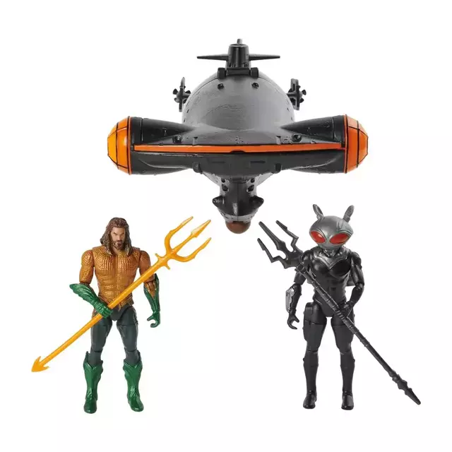 Boneco E Submarino Conjunto de Batalha Aquaman Vs Black Manta Sunny 3455