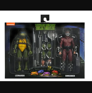 Shredder vs Leonardo Rooftop Battle TMNT (1990 Movie) Neca