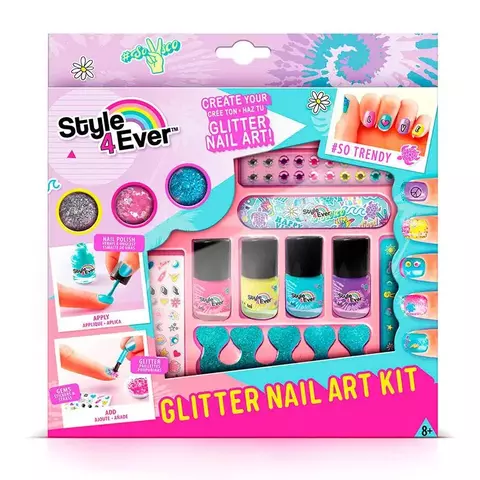 Style 4 Ever Kit De Artes Decore Suas Unhas Glitter F0218-3 Fun