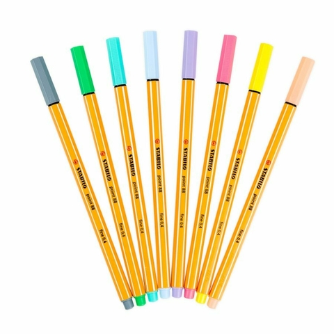 Estojo Caneta C/ 8 Cores Point 0.4mm Fineliner Stabilo 5677