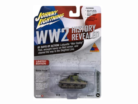Johnny Lightning M4A3 Sherman Tank 1:64 WW2 History Revealed JML010