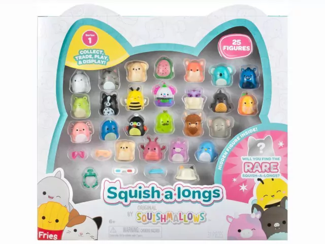 Pack Com 24 Mini Figuras Squish-a-longs Squishmallows Sunny 2495