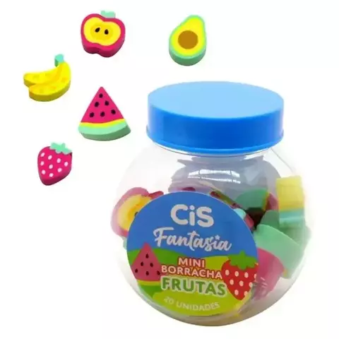 Mini Borracha Fantasia Frutas 20 Unidades Cis 55.3410