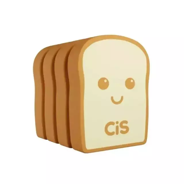 Borracha Fantasia Toast Torrada Com 4 Unidades Cis 4438