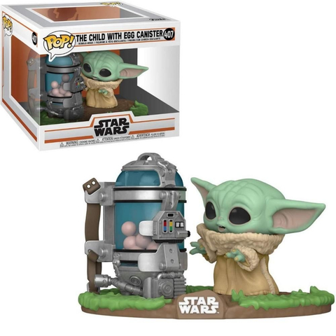 Boneco Funko Pop Star Wars Mandalorian The Child Yoda With Egg Canister 407