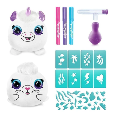 Airbrush Plush Duas Mini Pelúcias Surpresa Para Pintar Fun F0218-6