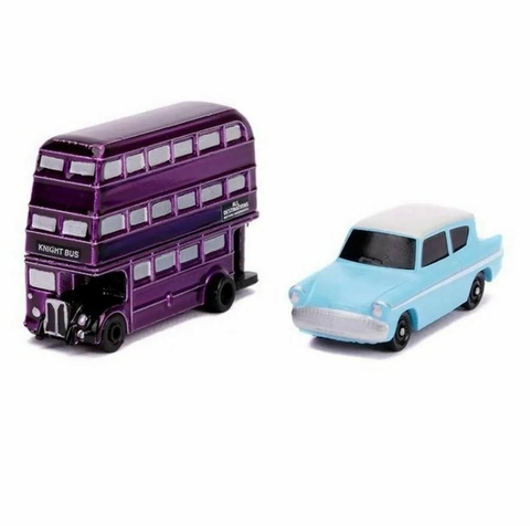 Set Com 2 Mini Carrinhos Harry Potter Nano Hollywood De 4cm Jada Toys 31719