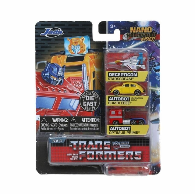 Set Com 3 Mini Veiculos Transformers Nano Hollywood De 4cm Jada Toys 31761