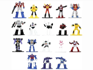 Pack Com 18 Mini Figuras Transformers Nano MetalFigs Jada Toys 33452