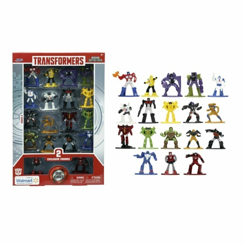 Pack Com 18 Mini Figuras Transformers Nano MetalFigs Wave 2 Jada Toys 33784