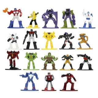 Pack Com 18 Mini Figuras Transformers Nano MetalFigs Wave 2 Jada Toys 33784