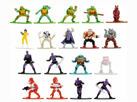 Pack Com 18 Mini Figuras Teenage Mutant Ninja Turtles Nano MetalFigs Jada Toys 34460