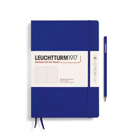 Caderno Leuchtturm1917, Composition (B5) - 219 Páginas, Capa dura, Pontilhado, Azul Tinta 372345