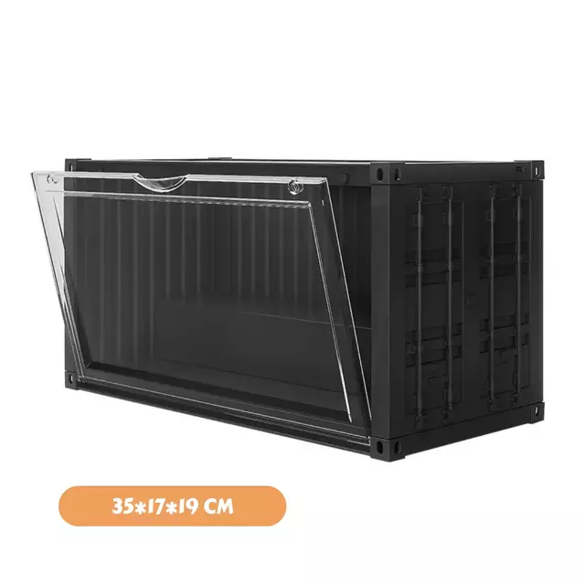 Expositor Container Display Box de Acrílico com LED 910 - Preto - 19 cm de altura - comprar online