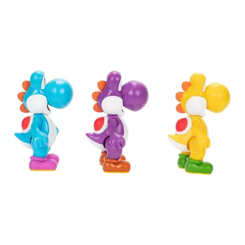 Super Mario Pack Com 3 Bonecos Yoshi (amarelo, roxo e azul) 11 Cm 4219 Sunny