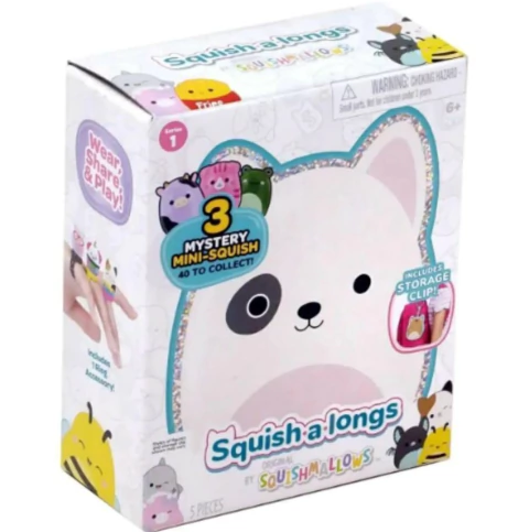 Squish-A-Longs Chaveiro com 3 Mini Squishs Surpresa e 1 Acessório Sunny 4291