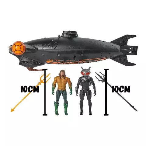 Boneco E Submarino Conjunto de Batalha Aquaman Vs Black Manta Sunny 3455