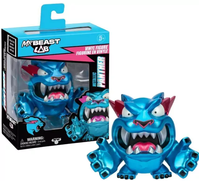 Boneco Pantera Metalic De Vinil 9cm MrbeastLab Candide 4733