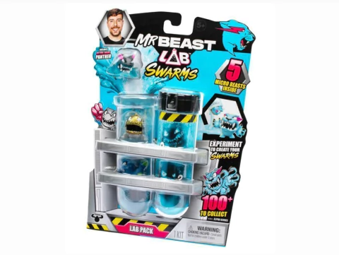 Tubo De Ensaio Com 5 Mini Bonecos Swarms Mrbeast Lab 4738