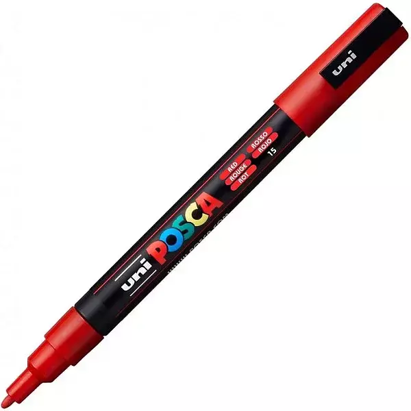 Caneta Posca Uni Pc-3m Red 0.9-1.3mm #15 5790 - comprar online