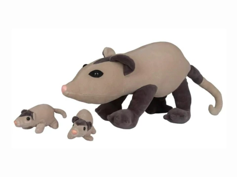 Pelúcia Bichos de Pano Gambá Grávida com 2 filhotes 5333
