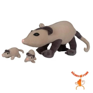 Pelúcia Bichos de Pano Gambá Grávida com 2 filhotes 5333