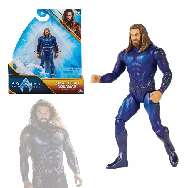Boneco Filme Aquaman 2 O Reino Perdido Aquaman Traje Azul 10cm Sunny 3454