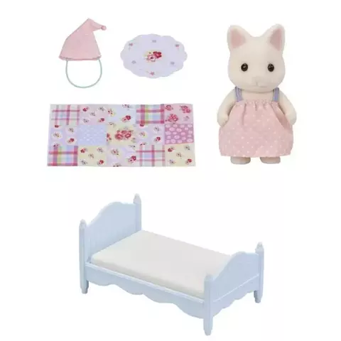Sylvanian Families Conjunto Cama Menina Gato Primavera 5681 Epoch