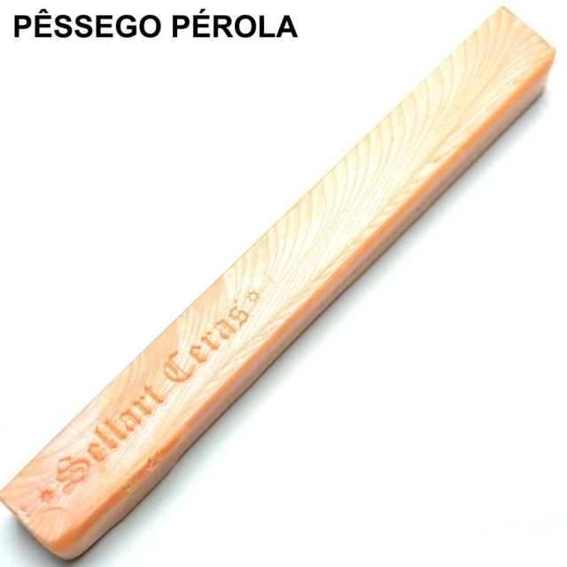 Bastão Cera Flexível Para Lacre Cor Pêssego Perolado Sellart