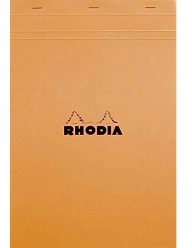 Bloco Notas Quadriculado Rhodia N°19 21x31,8cm Laranja 19200