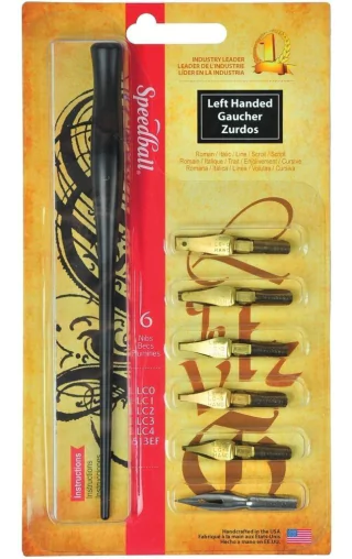 Kit Caligráfico Speedball Para Canhotos 2969