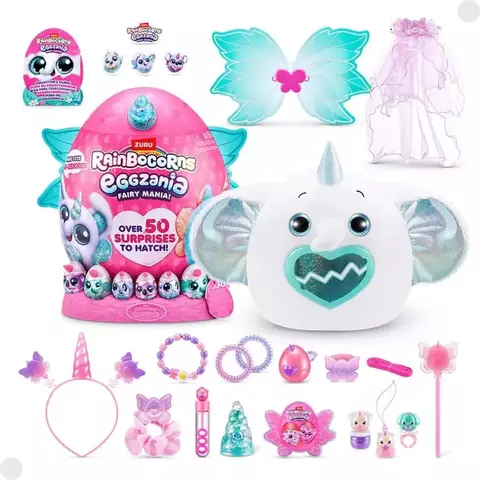 Pelúcia Supresa Rainbocorn Eggzania Fairy Mania Series 1 Fun F0173-9