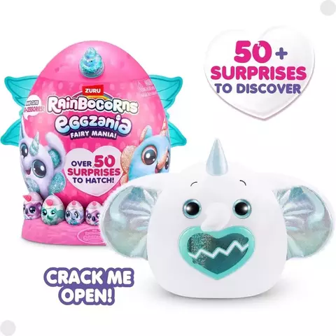 Pelúcia Supresa Rainbocorn Eggzania Fairy Mania Series 1 Fun F0173-9