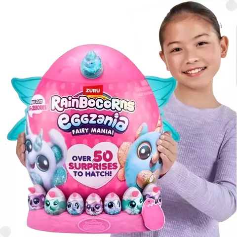 Pelúcia Supresa Rainbocorn Eggzania Fairy Mania Series 1 Fun F0173-9