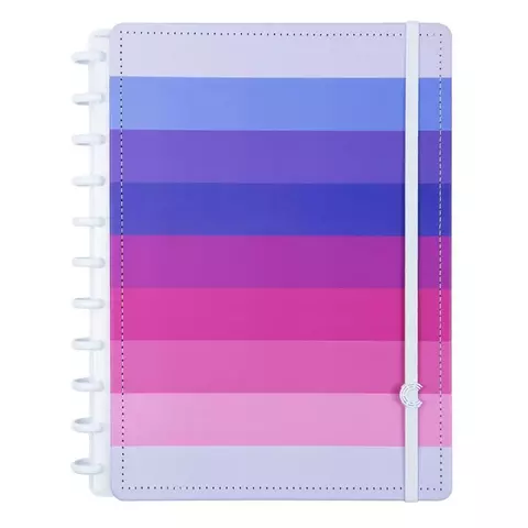 Caderno Inteligente 80 Folhas Grande Shades Of Pink + Canetas Stabilo Cikb0001