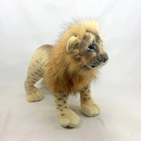 Leão De Pelúcia 36 Cm Comp. Linha Grandes Felinos Luxo