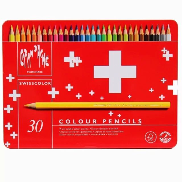 Lapis Aquarela Caran Dache Swisscolor 30 Cores 1285730