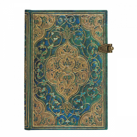 Caderno Paperblanks Turquoise Chronicles Capa Dura Mini 9,5 x 14cm Pautado 3216-8