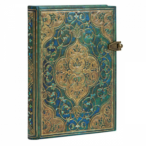 Caderno Paperblanks Turquoise Chronicles Capa Dura Mini 9,5 x 14cm Pautado 3216-8