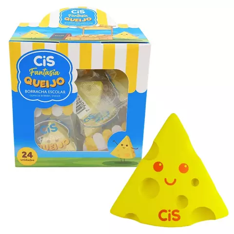 Kit Com 3 Borracha Escolar Fantasia Queijo Cis 5.7706